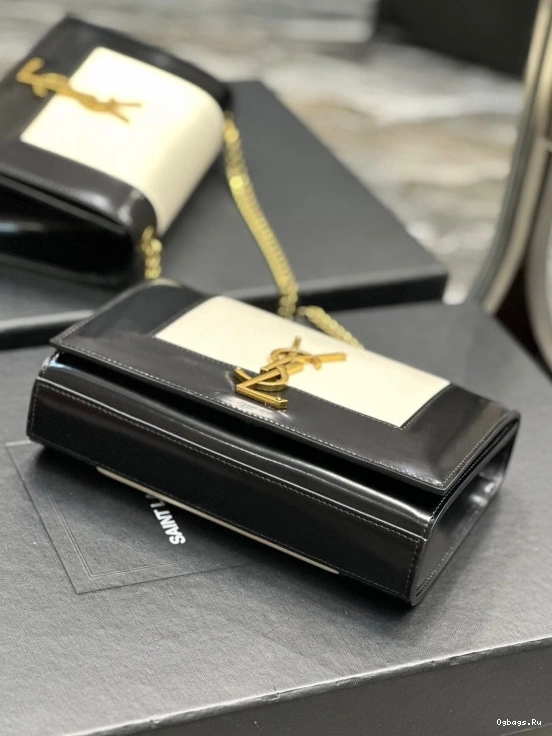 Kate leather bag shoulder two-tone small YSL 0721